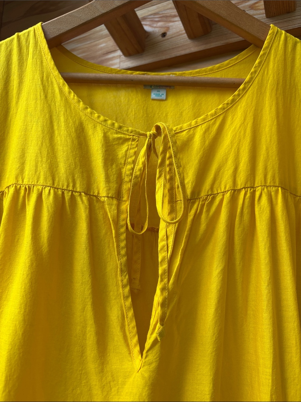J.Crew Tiered Cotton Voile Beach Dress XL Warm Sunflower Yellow Maxi - Picture 4 of 8